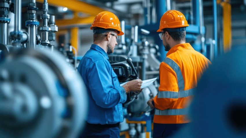 Técnicos da Dynamica em serviço de manutenção industrial